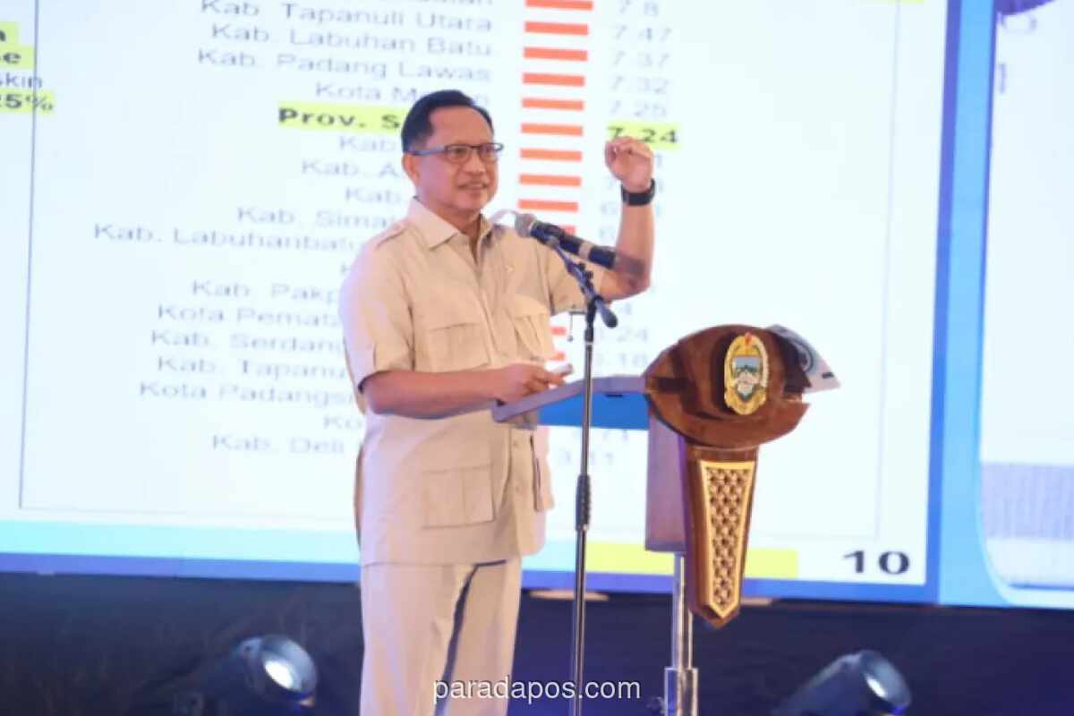 Mendagri Tito Dorong Sumut Perkuat Ekonomi Berbasis Data dan Kendalikan Inflasi
