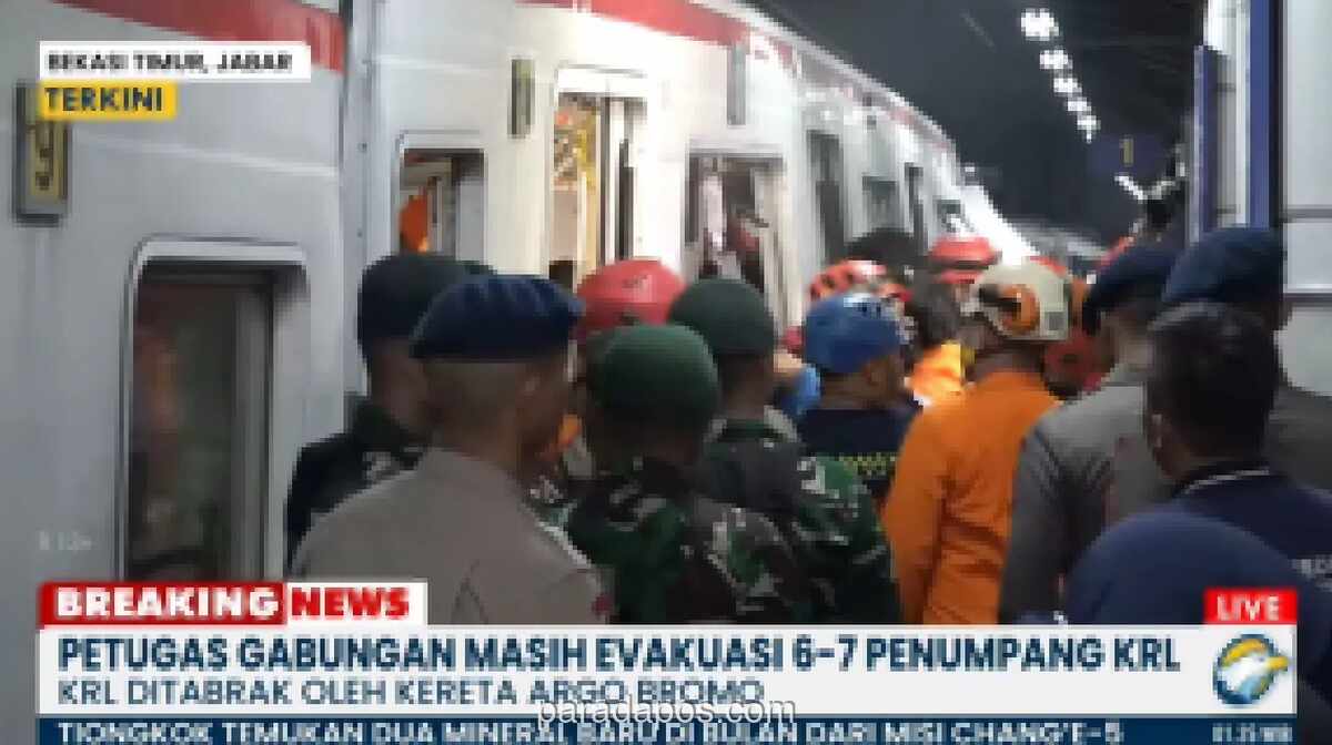 Menhub Pastikan Evakuasi Korban Tabrakan KRL dan KA Argo Bromo Anggrek di Bekasi Berjalan Cepat