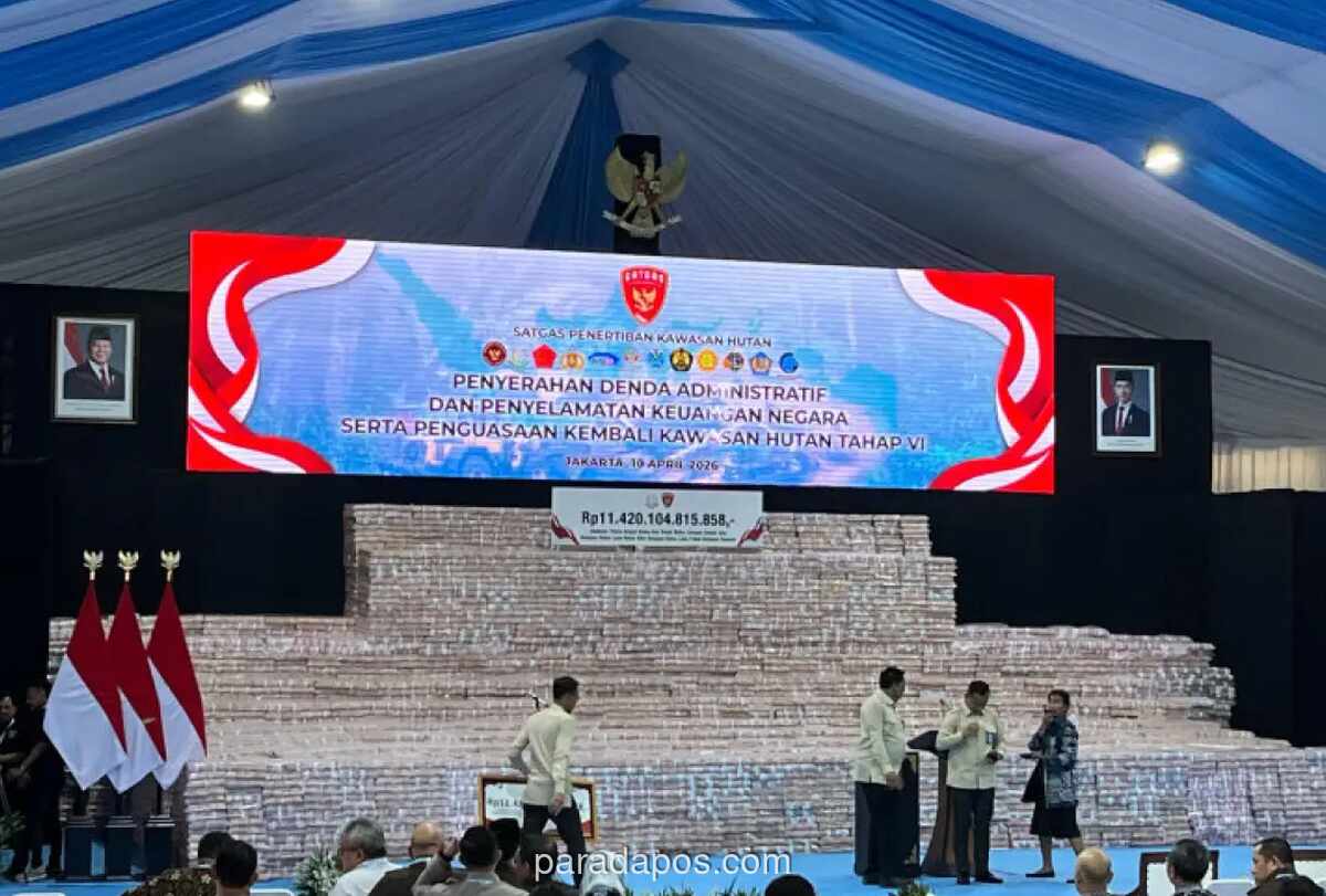 Kejagung Serahkan Rp 11,4 Triliun Hasil Penertiban Hutan ke Presiden Prabowo