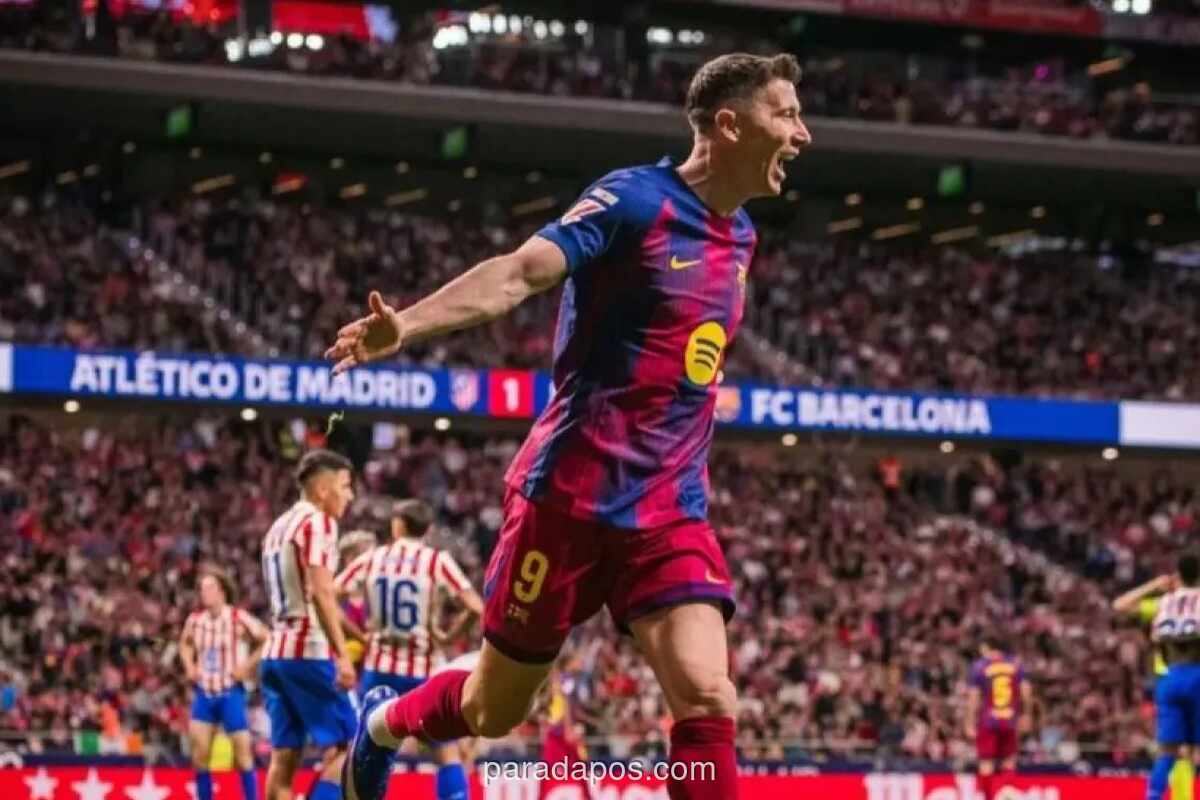 Lewandowski Cetak Gol Kemenangan, Barcelona Kalahkan Atletico di Metropolitano