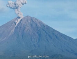Gunung Semeru Erupsi Tujuh Kali dalam Sembilan Jam, Status Tetap Siaga