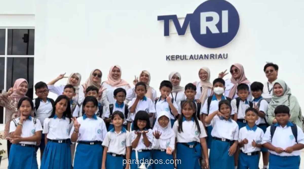 30 Siswa SD Tunas Bangsa Lagoi Belajar Langsung Proses Produksi Siaran TVRI Kepri