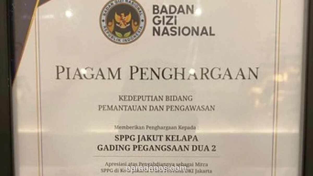 BGN Beri Predikat Dapur Terbaik ke SPPG Jakarta Utara atas Kualitas Pengelolaan Gizi