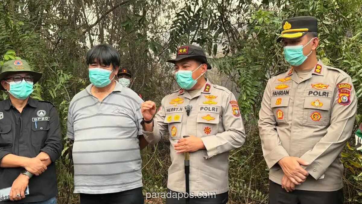 Kapolda Riau Tinjau Langsung Penanganan Karhutla di Bengkalis, Waspadai Ancaman Super El Nino
