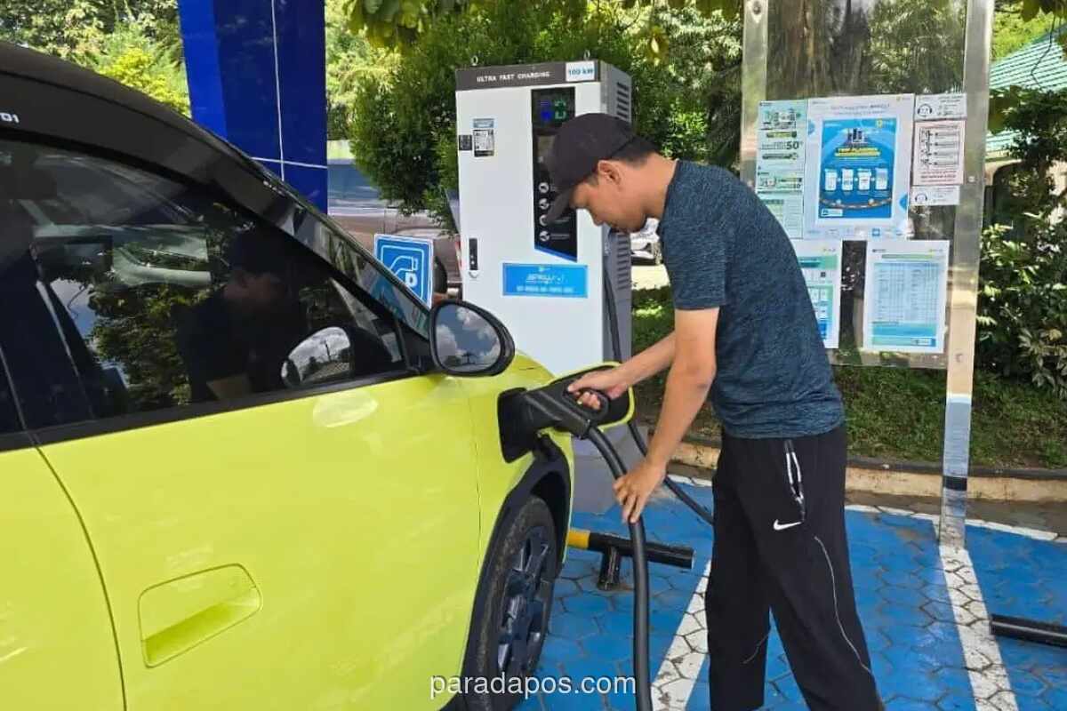 Transaksi SPKLU di Sulselrabar Melonjak Tiga Kali Lipat Saat Mudik Lebaran