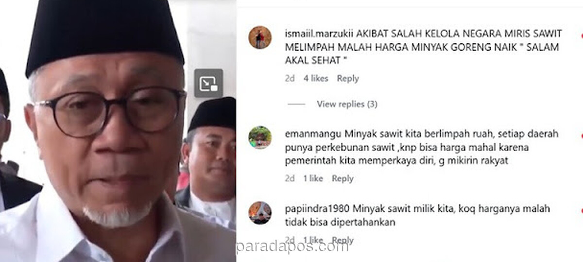 Zulhas Isyaratkan Kenaikan Harga Minyakita, Warganet Kritik Ironi di Negeri Produsen Sawit