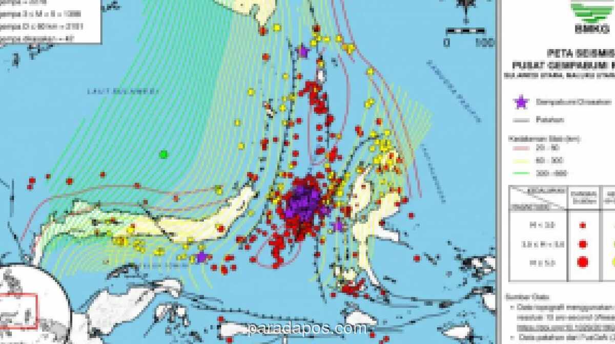 BMKG Catat 2.278 Gempa Bumi Guncang Sulawesi Utara dan Maluku Utara Sepanjang April 2026