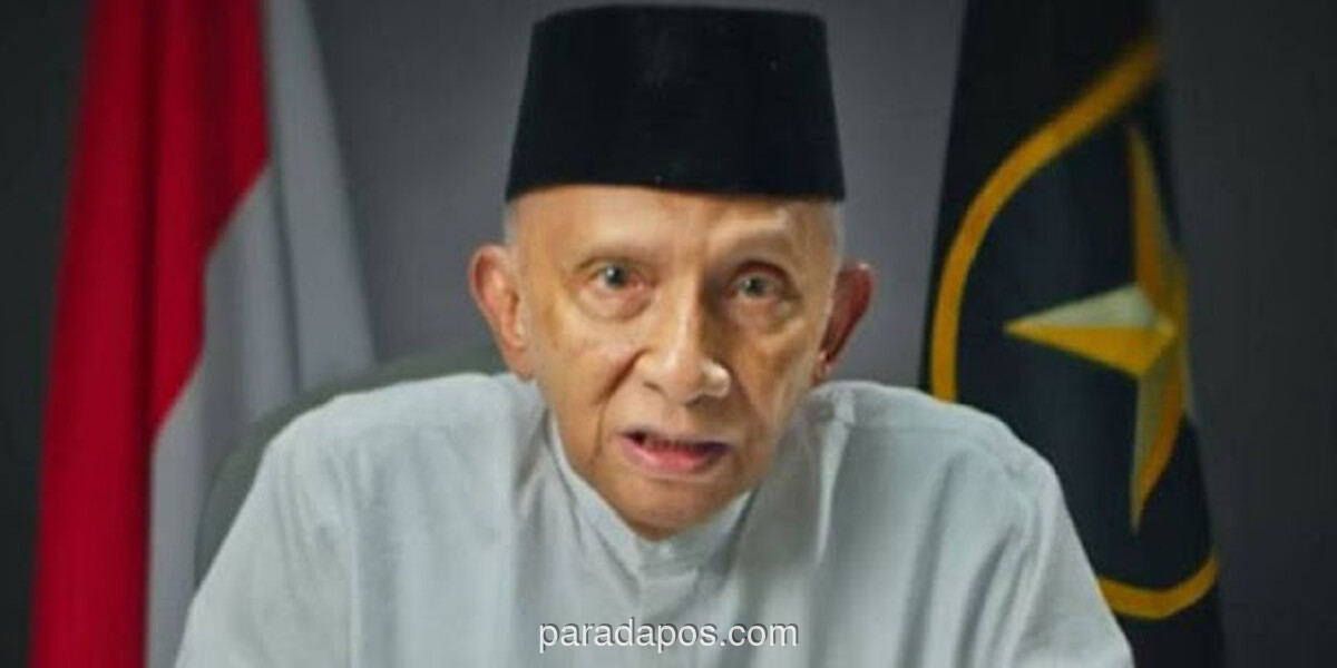 Amien Rais Siap Tanggung Risiko Hukum dan Agama Atas Pernyataan soal Sekretaris Kabinet Teddy Indra Wijaya
