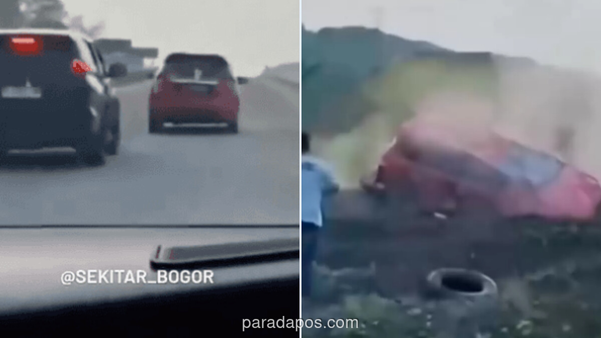 Pengejaran Polisi-Pelaku Pembunuhan Wanita di Bogor Berakhir Dramatis, Mobil Terguling di Tol Paseh