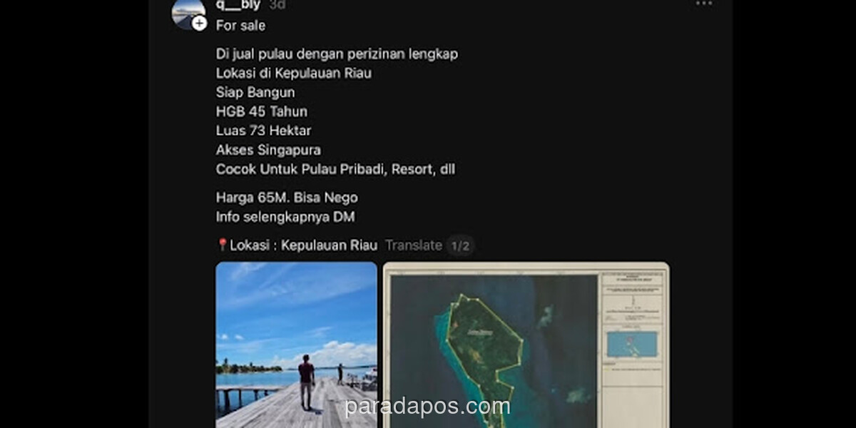Penjualan Pulau Katang Rp65 Miliar Viral, Pemerintah Tegaskan Pulau di Indonesia Tak Boleh Dimiliki Perorangan