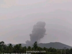Gunung Dukono Erupsi, Kolom Abu Capai 3.200 Meter, PVMBG Imbau Warga Jauhi Radius 4 Kilometer