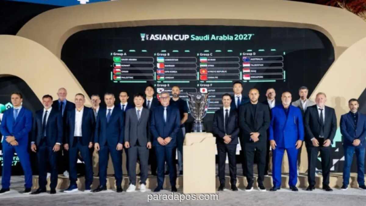 Indonesia Masuk Grup F Piala Asia 2027 Bersama Jepang, Qatar, dan Thailand