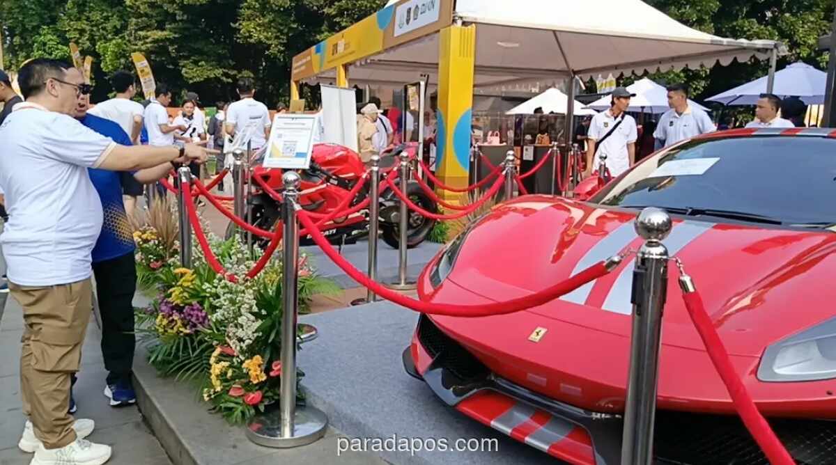 Kejagung Pamerkan Ferrari hingga Tas Mewah Hasil Rampasan Koruptor di CFD Jakarta