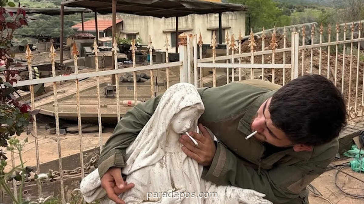 Tentara Israel Masukkan Rokok ke Mulut Patung Bunda Maria di Lebanon Selatan, Picu Kemarahan Umat Katolik