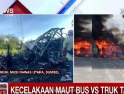 Kecelakaan Maut di Muratara: Bus ALS dan Truk Tangki Tabrakan, 16 Orang Tewas Terbakar