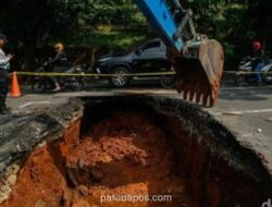Perbaikan Jalan Amblas di Lenteng Agung Dikebut, Ditargetkan Tiga Hari untuk Lalu Lintas Normal