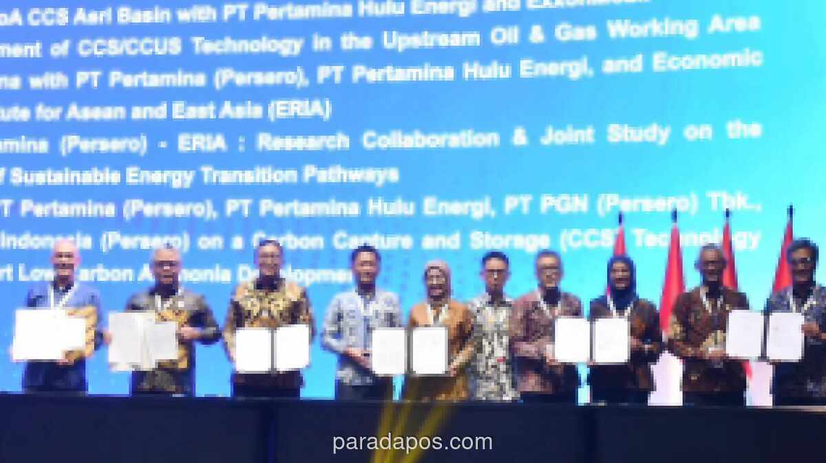 Pertamina dan ERIA Teken MoU Riset Transisi Energi Berkelanjutan