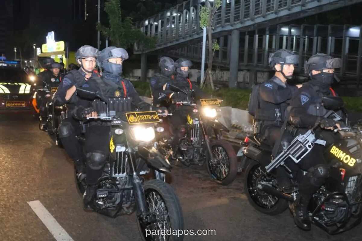 140 Personel Gabungan Polri-TNI-Satpol PP Patroli Antisipasi 3C dan Tawuran di Jakarta Selatan