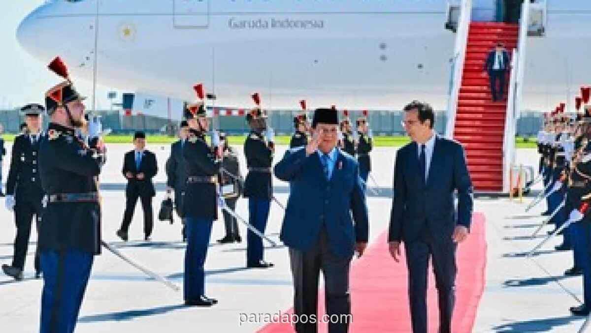 Presiden Prabowo Tiba di Paris untuk Kunjungan Kenegaraan, Dijadwalkan Salat Idul Adha Bersama WNI