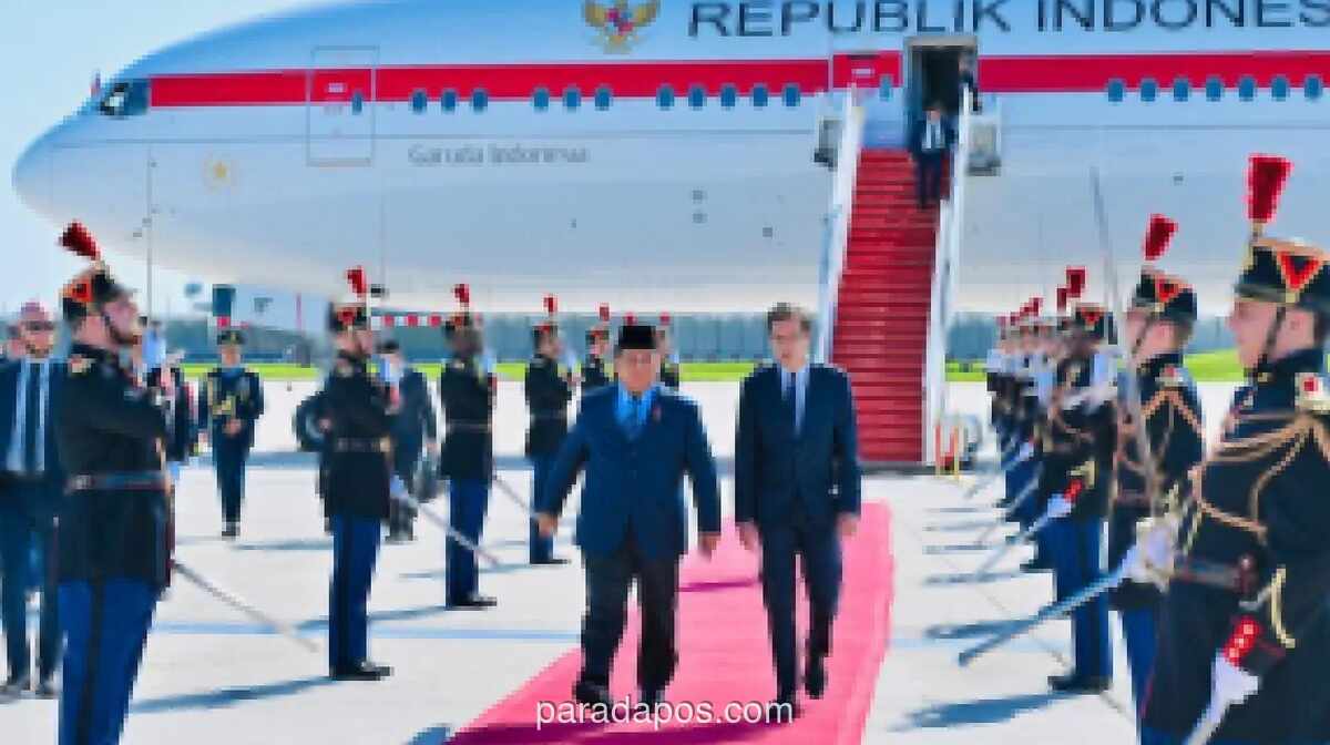 Presiden Prabowo Tiba di Paris, Akan Salat Iduladha dan Silaturahmi dengan WNI