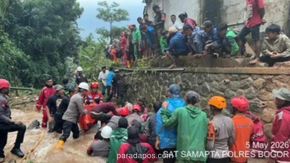 Tim SAR Temukan Pria 60 Tahun Tertimbun Longsor di Dramaga Bogor dalam Kondisi Meninggal