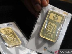 Senin pagi ini di Pegadaian harga emas UBS-Antam-Galeri24 stabil