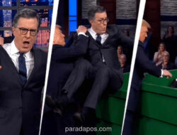 Video AI Viral Perlihatkan Trump Melempar Stephen Colbert ke Tempat Sampah, Picu Perdebatan Politik