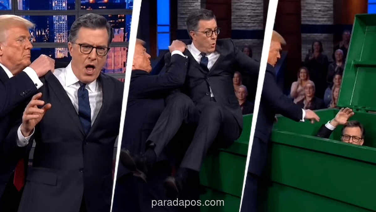 Video AI Viral Perlihatkan Trump Melempar Stephen Colbert ke Tempat Sampah, Picu Perdebatan Politik