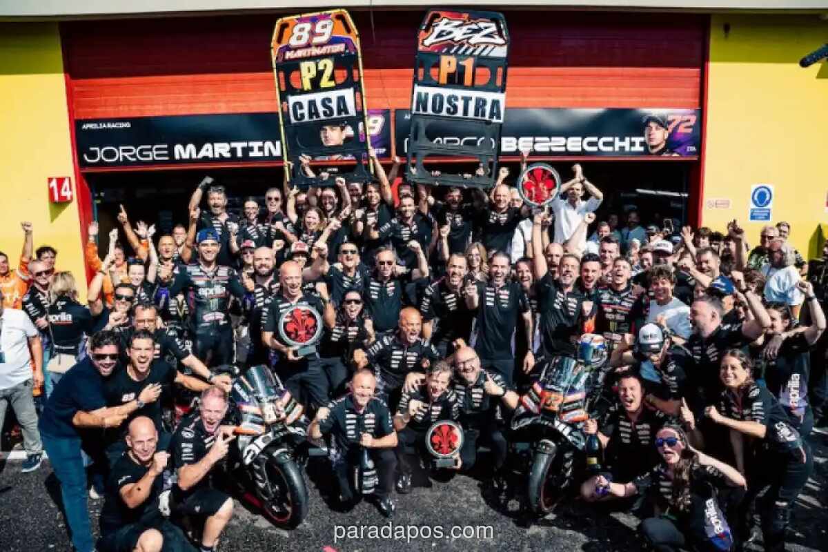 Aprilia Racing Cetak Sejarah dengan Finis 1-2 di MotoGP Italia 2026
