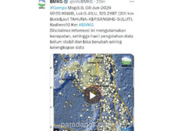 BMKG Keluarkan Peringatan Dini Tsunami Usai Gempa M7,7 Guncang Laut Sulawesi