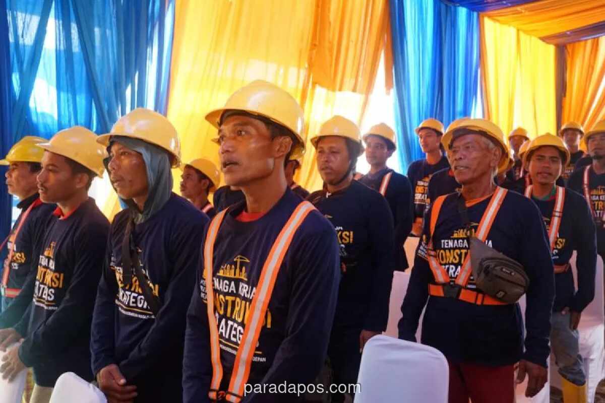 300 Tenaga Konstruksi Proyek Sekolah Rakyat di Lampung Jalani Sertifikasi Kompetensi Langsung di Lokasi