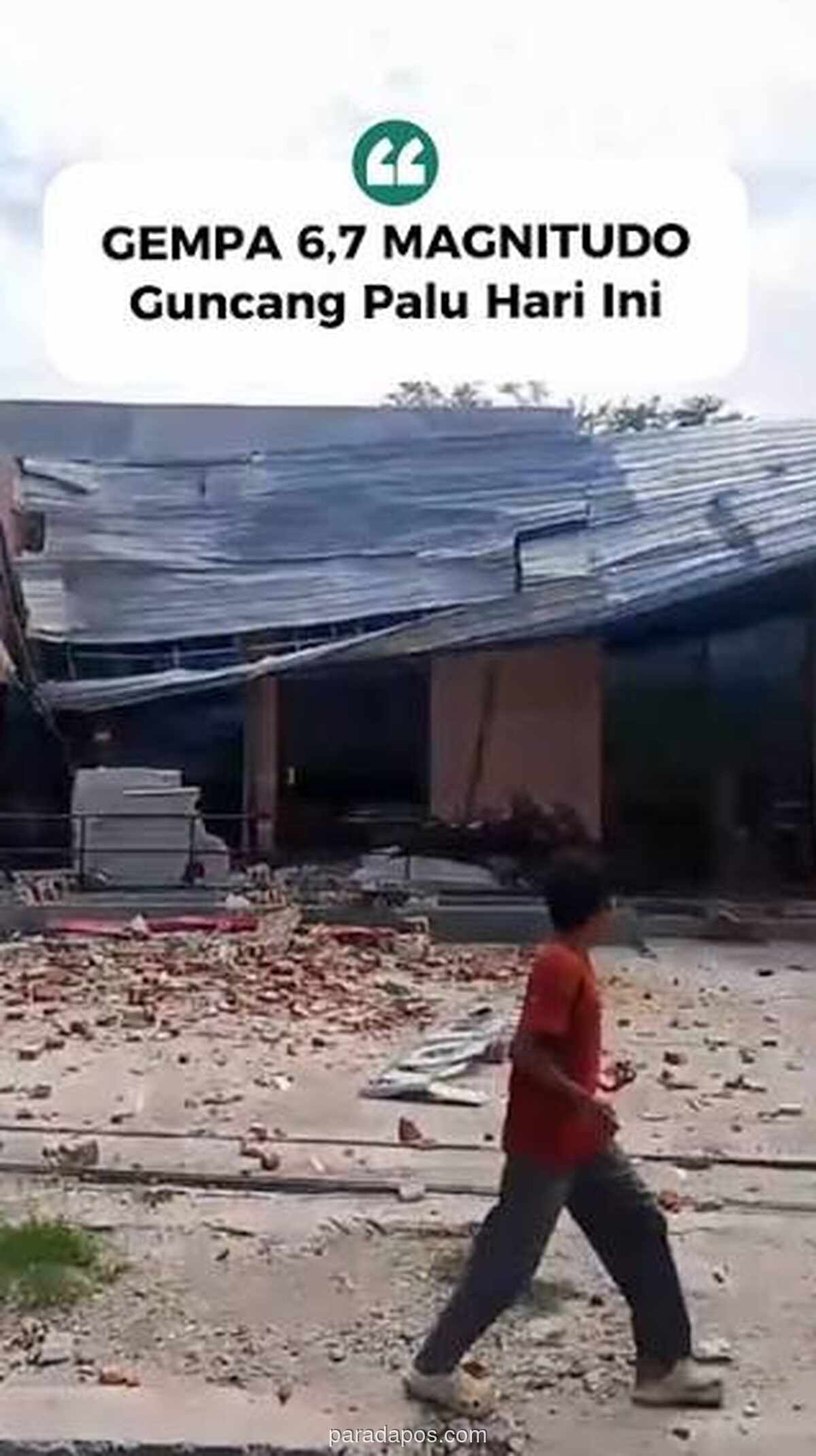 Gempa 6,7 Magnitudo Guncang Sulteng, Jembatan Palu Retak dan Akses Jalan ke Napu Putus