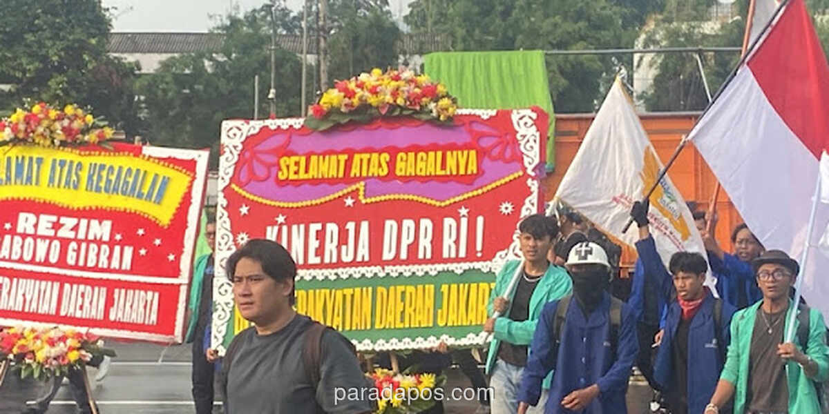 Ribuan Mahasiswa di Bawah Aliansi Cipayung Menggugat Demo di Depan DPR, Tuntut Prabowo-Gibran Mundur