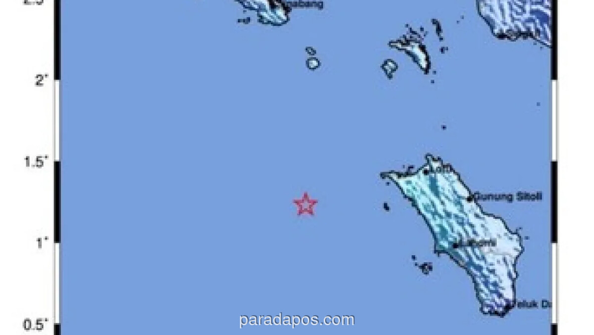 Gempa M 4,1 Guncang Nias Barat, BMKG Sebut Dipicu Aktivitas Megathrust