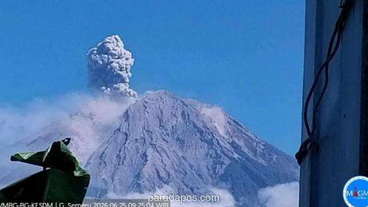 Gunung Semeru Erupsi, Kolom Abu Vulkanik Capai 1.200 Meter, Status Siaga