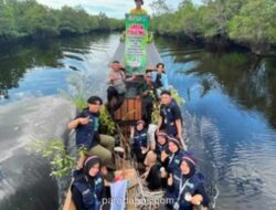 Polisi Tanam Mangrove di Pulau Setuhan Bersama Warga dan Mahasiswa Cegah Abrasi