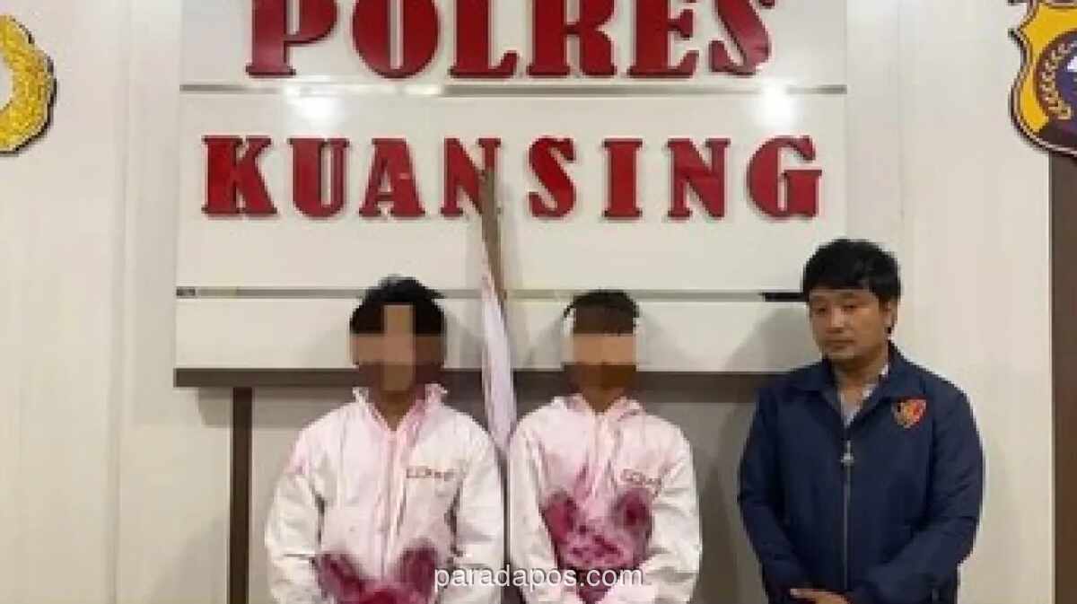 Dua Pemuda Berpocong di Kuansing Diamankan Polisi, Akui Terinspirasi TikTok demi Konten Viral