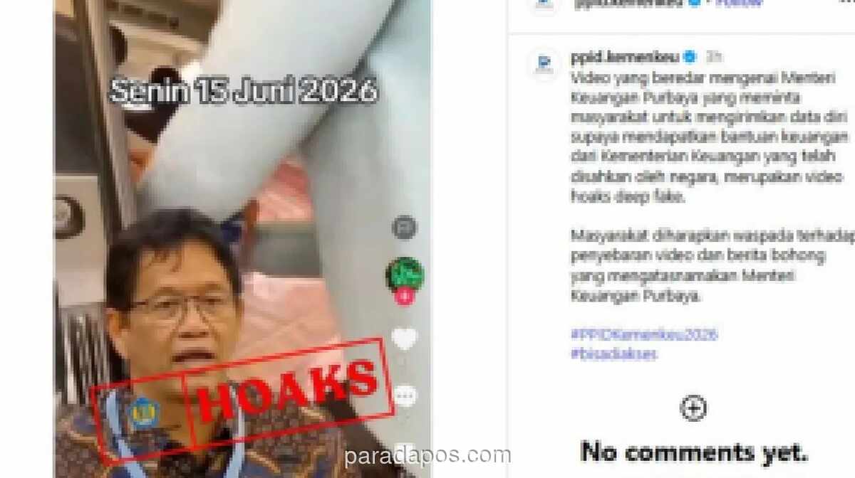 Kemenkeu Peringatkan Publik soal Video Hoaks Deep Fake Catut Menteri Keuangan