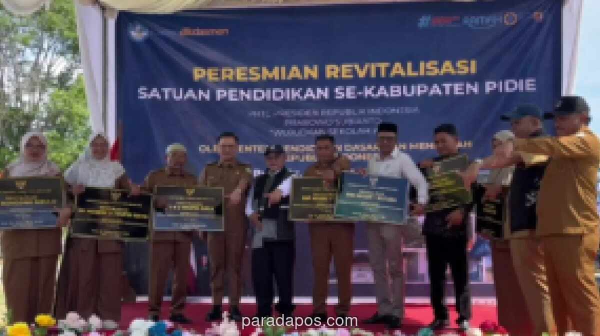 Mendikdasmen Resmikan 21 Sekolah Hasil Revitalisasi Pascabencana di Pidie, Aceh