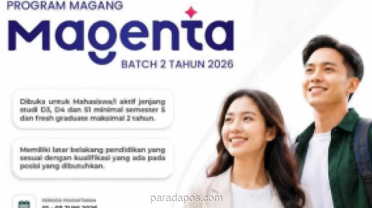 PT Pegadaian Buka Pendaftaran Program Magang Magenta Batch 2 Tahun 2026, Hanya Tiga Hari