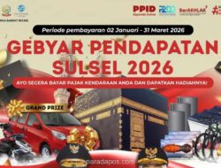Pemprov Sulsel Bebaskan Denda dan Beri Diskon 50 Persen Pajak Kendaraan Mulai 1 Mei 2026