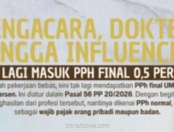 Mulai 2026, Pengacara, Dokter, hingga Influencer Tak Lagi Bisa Gunakan Tarif Pajak Final UMKM 0,5 Persen