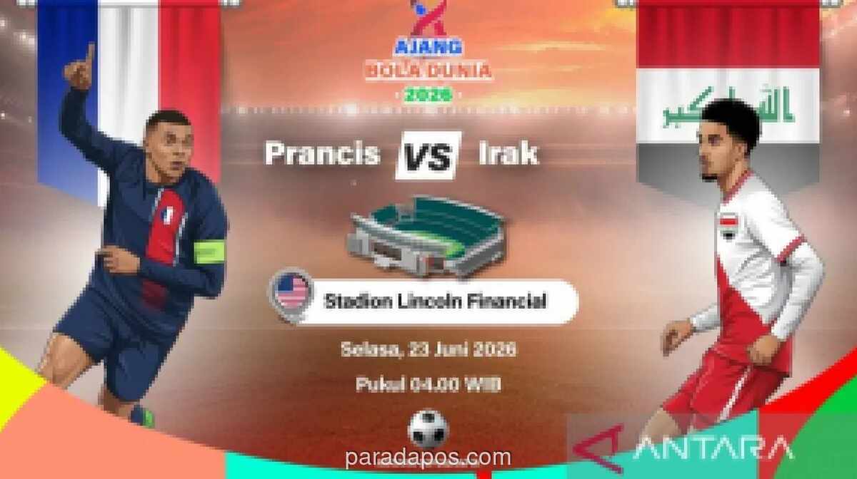 Pertandingan Prancis vs Irak di Piala Dunia 2026 Ditunda Akibat Hujan Deras