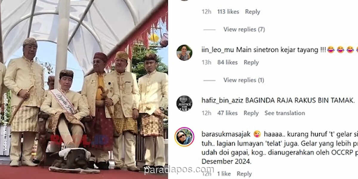 Gelar Adat Baginda Pemuka Bangsa untuk Jokowi Picu Kecaman Warganet