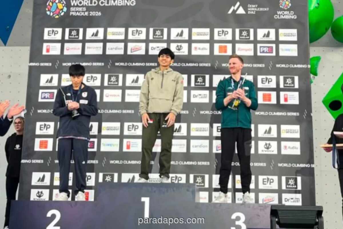 Putra Tri Ramadani Raih Emas Perdana di World Climbing Series, Cetak Sejarah Baru bagi Panjat Tebing Indonesia