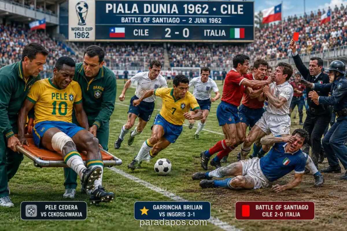 Piala Dunia 1962: Saat Kekerasan di Lapangan Melahirkan Kartu Merah dan Kuning