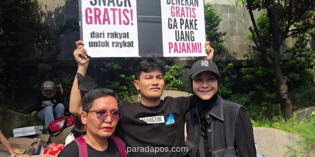 Zaskia Adya Mecca Dirikan Posko Logistik Gratis untuk Mahasiswa yang Berdemo di Bundaran HI