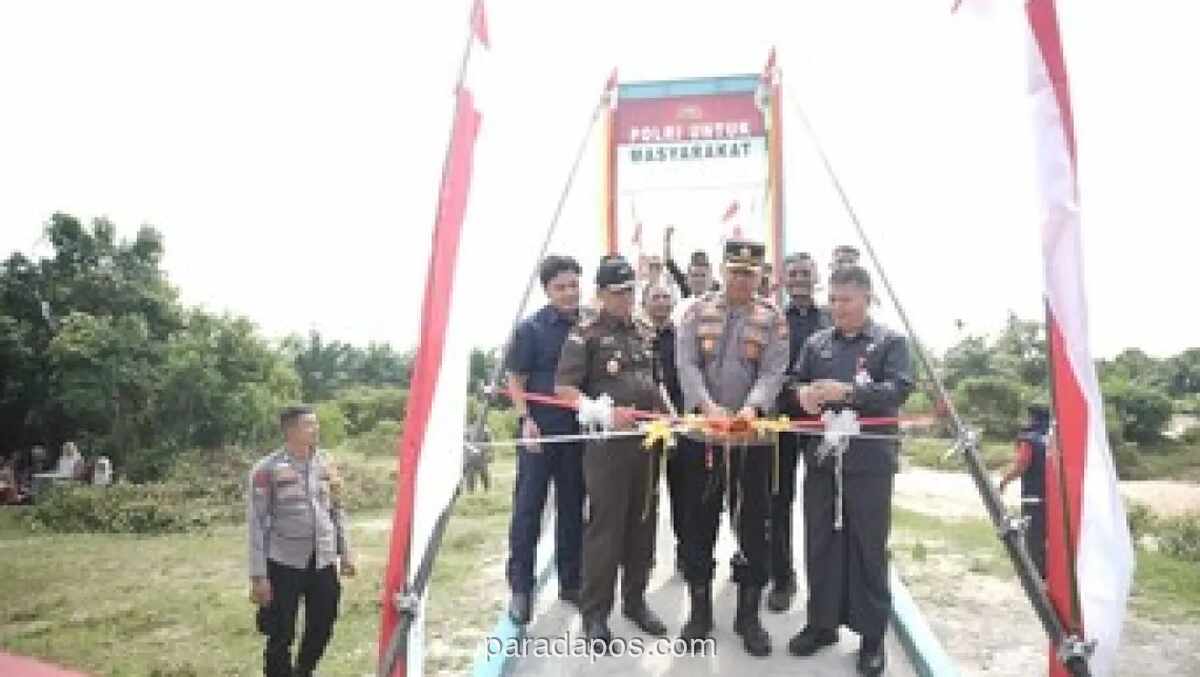 Kapolri Resmikan Tujuh Jembatan Merah Putih Presisi di Kuansing, Hadiah Hari Bhayangkara ke-80