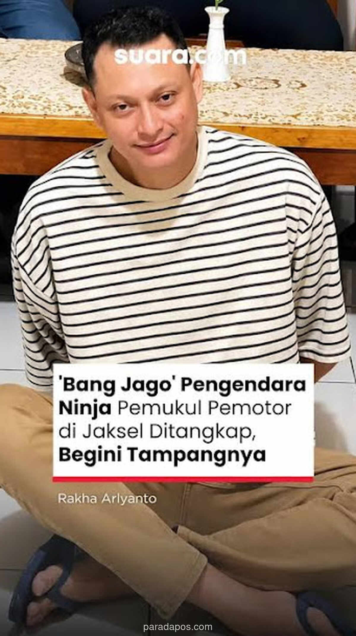 Pengendara Ninja Pemukul Pemotor Positif Sabu, Ditetapkan Jadi Tersangka
