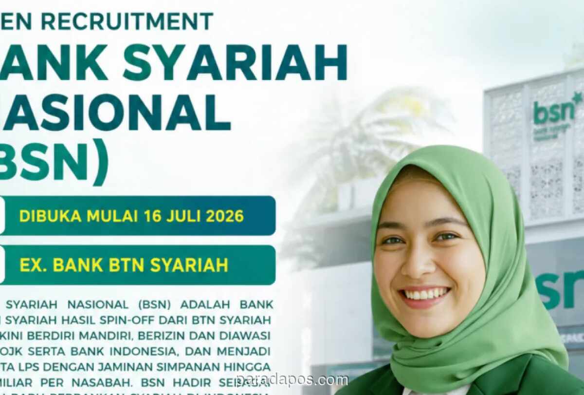 BSN Buka Lowongan Posisi Test Management Specialist, Syarat Pengalaman Minimal Lima Tahun di IT Perbankan